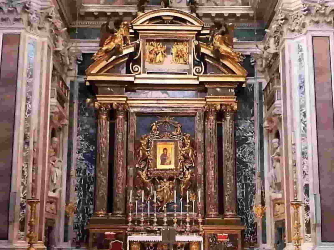 Roma quadro Salus Popoli Romani, cappella Paolina. Giubileo Pellegrinaggio Tu Sei Pietro Viaggi