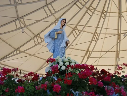 Immagine: statua della Madona Regina della Pace